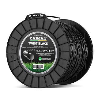 Профессиональная леска CAIMAN Twist Black спираль, круг 3,0 мм, 207 м