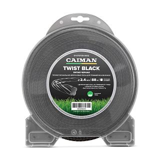 Профессиональная леска CAIMAN Twist Black спираль, клевер 2,4 мм, 88 м
