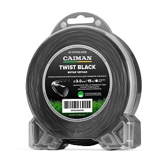 Профессиональная леска CAIMAN Twist Black спираль, круг 3,0 мм, 15 м