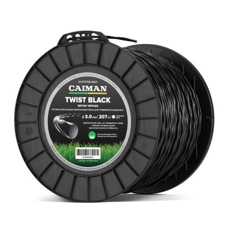 Профессиональная леска CAIMAN Twist Black спираль, круг 3,0 мм, 207 м
