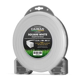 Профессиональная леска CAIMAN Square White by Unisaw квадрат 2,4 мм, 69 м